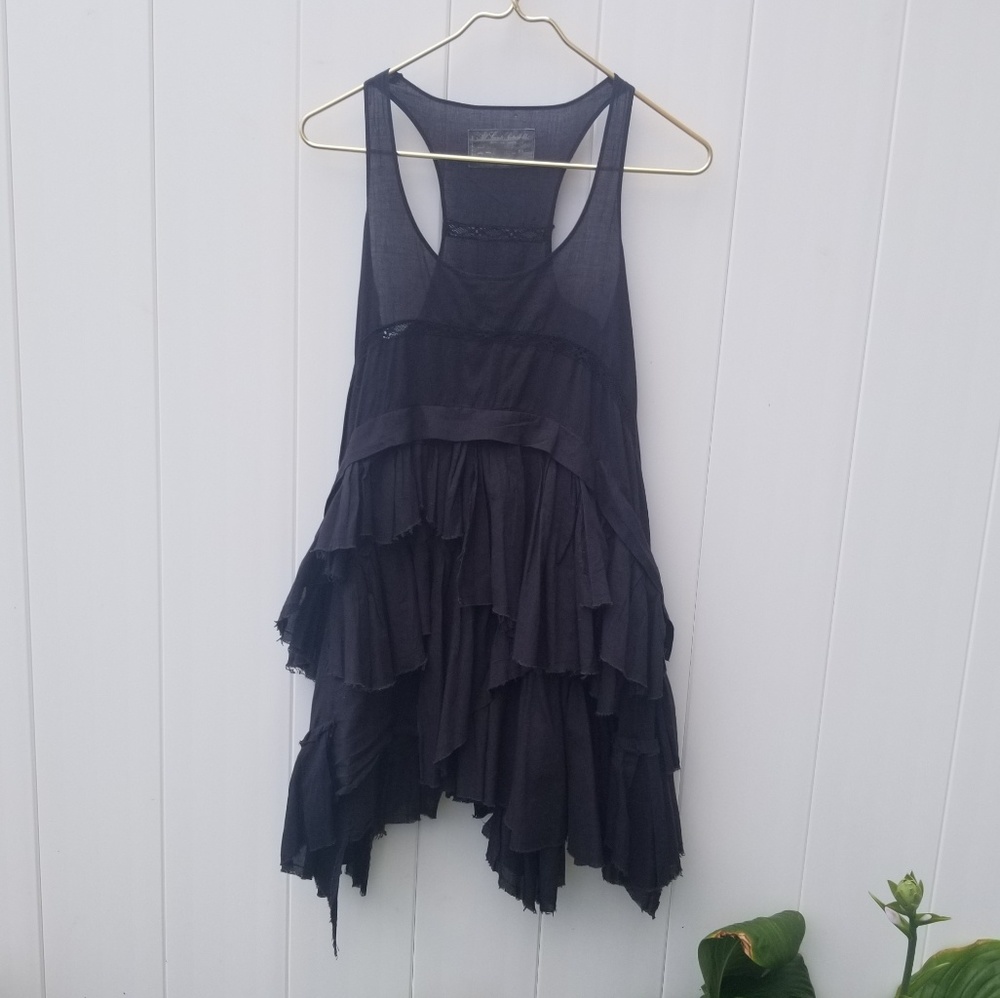 All Saints Spitalfields Lamira Top in Navy Blue
